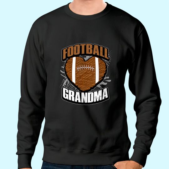 Football Grandma Pigskin Heart Football Nana Sweatshirt