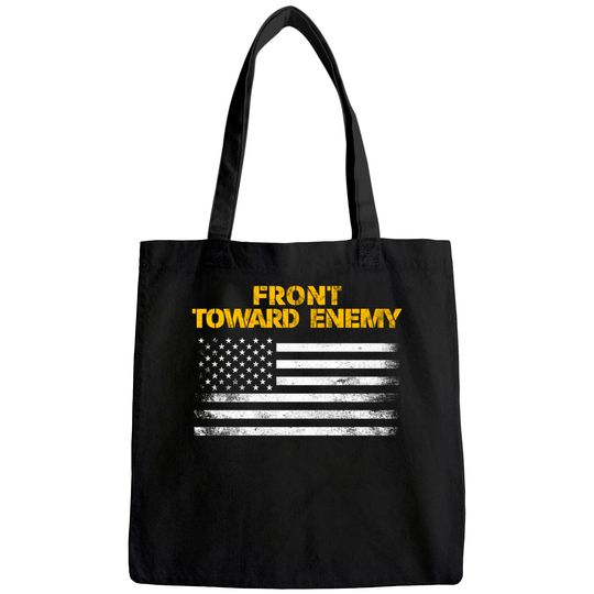 Front Toward Enemy Claymore Mine American Flag Tote Bag