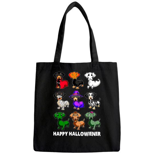 Dachshund Happy Halloweiner Funny Halloween Dogs Lover Tote Bag