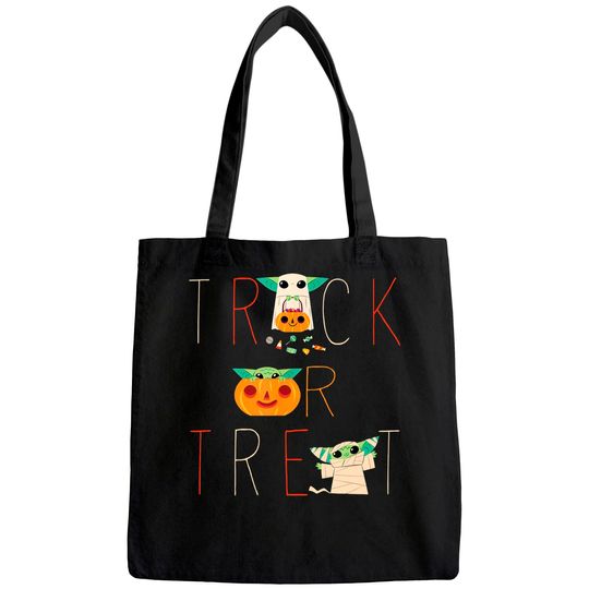 The Mandalorian Grogu Trick or Treat Halloween Tote Bag