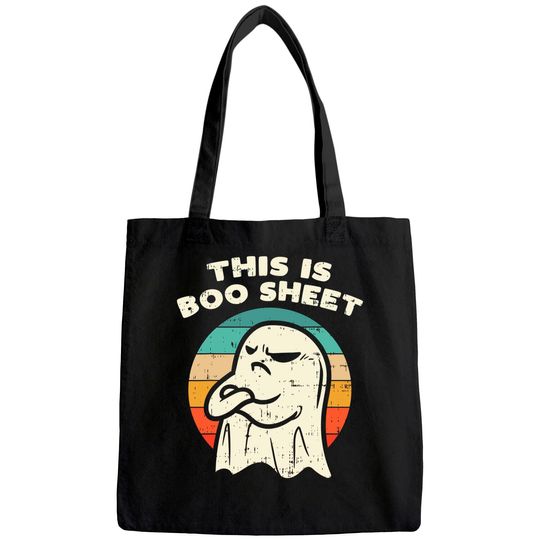 This Is Boo Sheet Ghost Retro Halloween 2021 Tote Bag