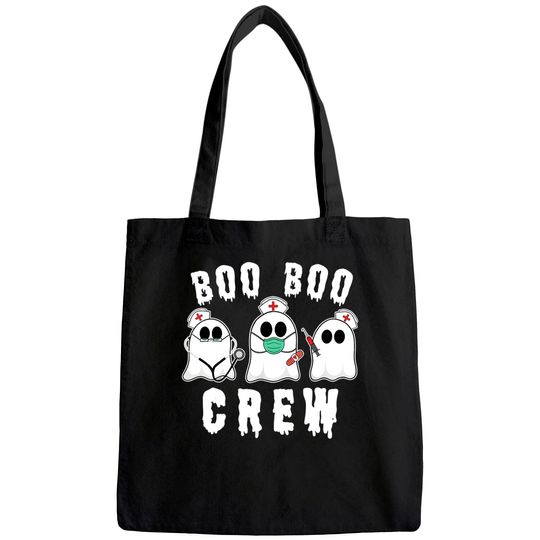 Boo Boo Crew Funny Nurse Halloween Ghost Costume Tote Bag
