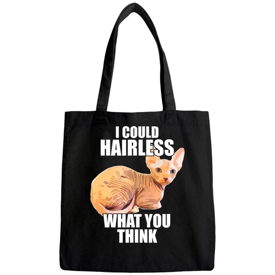 Hairless Cat Sphynx Cat Pun Meme Tote Bag