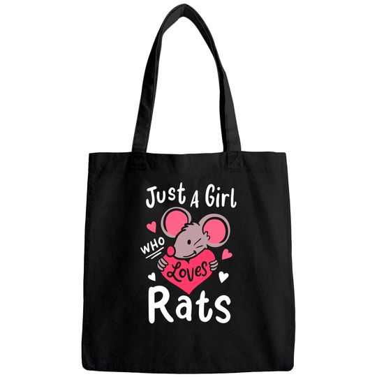 Rat Just a Girl Who Loves Rats Rat Tote Bag