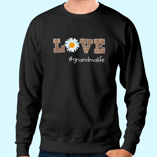 Love Grandma Life Daisy Art Classic Sweatshirt