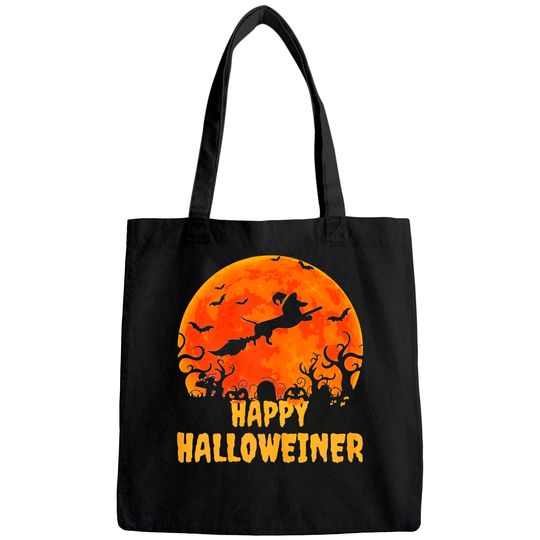 Dachshund Happy Halloweiner Tote Bag