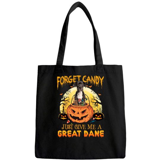 Candy Pumpkin Great Dane Dog Tote Bag
