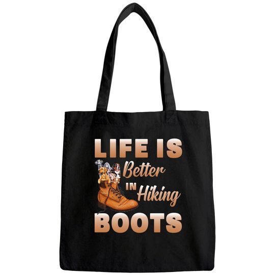 Life Is Better In Hiking Boots Brown Shoe Tote Bag