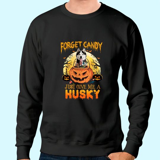 Candy Pumpkin Husky Dog Sweatshirt