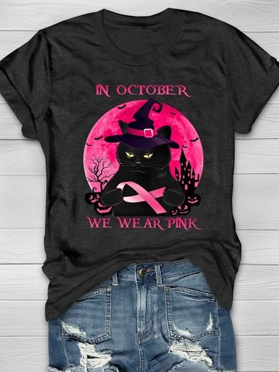 In October We Wear Pink T-shirt