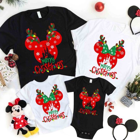Disney Christmas 2021 Matching Family Castle Custom T-Shirt