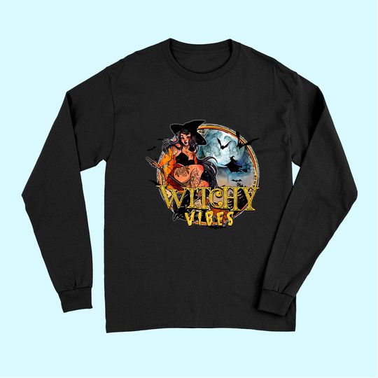 Sexy Witch In Halloween Witch Vibes Spooky Season Long Sleeve