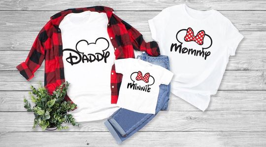 Disney Custom Name Minnie Or Mickey Family Vacation Matching T-Shirt