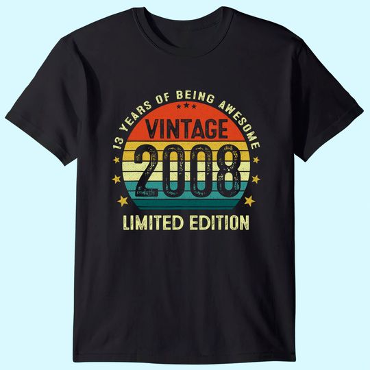 Vintage 2008 Limited Edition 13th Birthday T-Shirt
