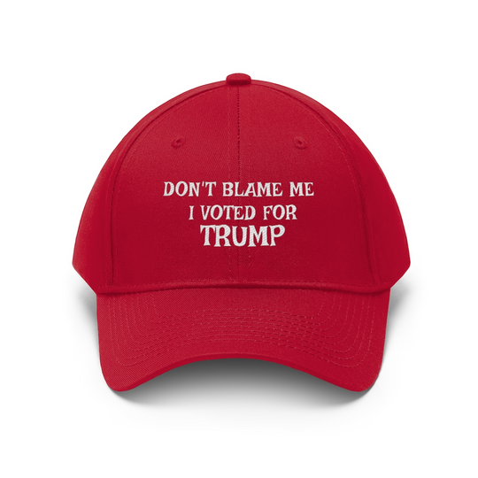 Don't Blame Me I Voted for Trump Baseball Cap Unisex Vintage Trucker Hat Adjustable Cowboy Hats for Mens Womens Red