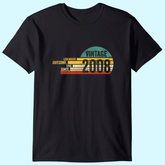 13 Year Old Legendary Vintage Awesome Birthday 2008 T-Shirt