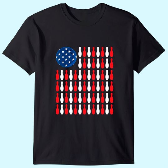 American Flag - Patriotic Bowler & Bowling T-Shirt
