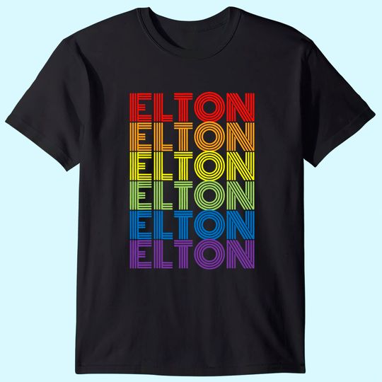 Retro Style Elton Rainbow T-Shirt
