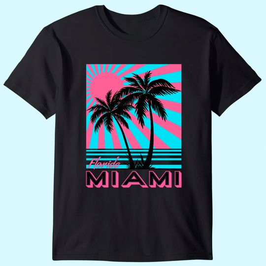 Miami Men's T Shirt Florida Palm Trees