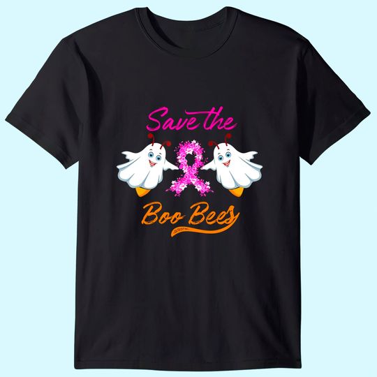 Breast Cancer Halloween Gift - Save The Boo Bees T-Shirt