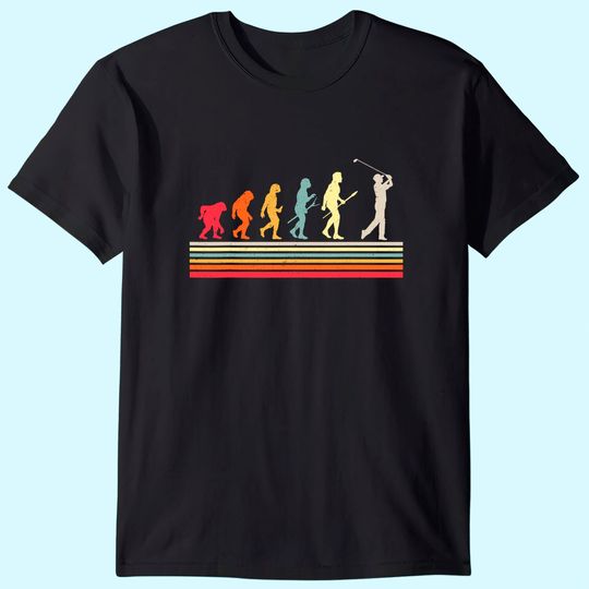 Retro Golf Evolution Gift For Golfers & Golf Players T-Shirt