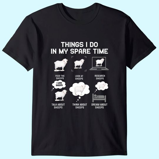 Things I Do In My Spare Time Sheeps T-Shirt