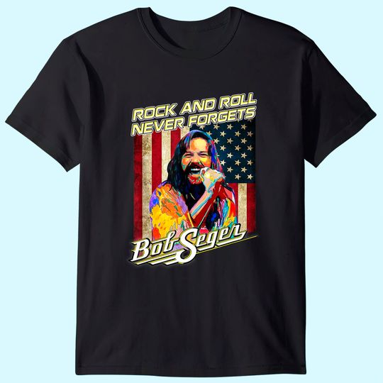 Vintage Bob Art Seger Vaporwave Classics Retro Flag American T-Shirt