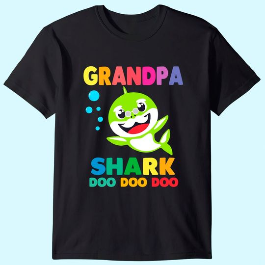 Men's T Shirt Grandpa Shark