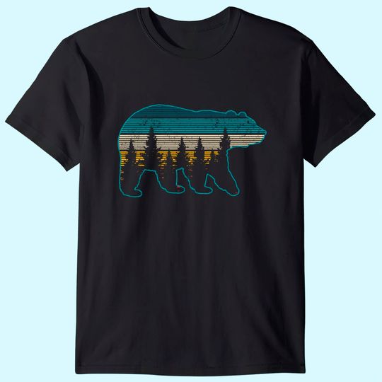 Bear Nature Grizzly Brown Black Bear Hiking Hunting Gift T-Shirt