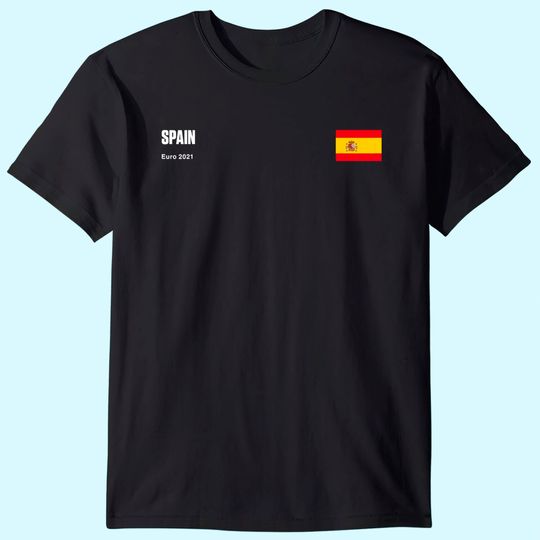 Euro 2021 Men's T Shirt Spain Football Team Double-Sided