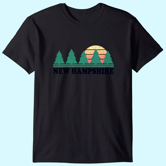 New Hampshire NH Vintage Retro 70s Graphic T Shirt