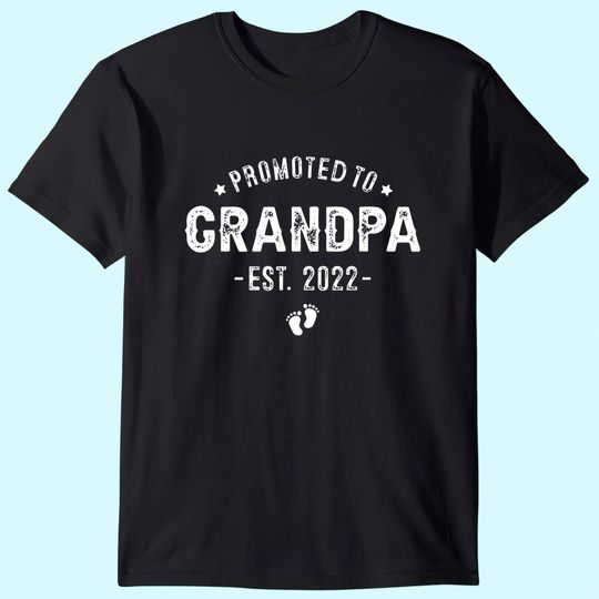 Promoted to Grandpa 2022 Soon To Be New Grandfather T-Shirt