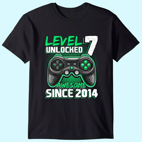 Level 7 Unlocked Awesome Video Game Gift T-Shirt
