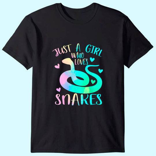 Just a Girl Who Loves Snakes Themed Lover Girls T-Shirt
