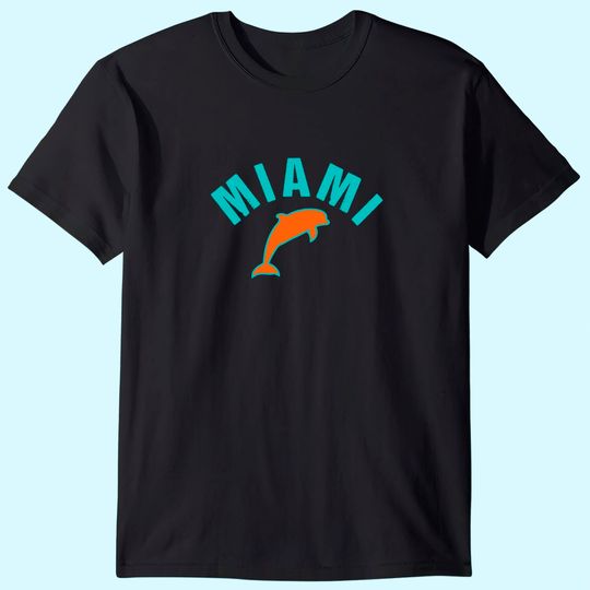 Miami Men's T Shirt Retro Dolphin