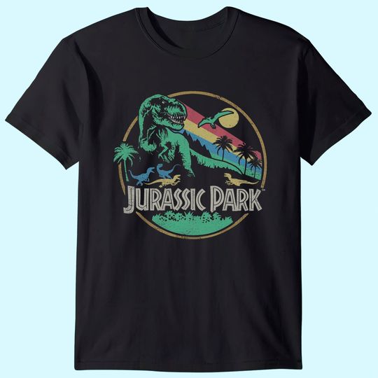 Retro Jurassic Park Darken  T Shirt