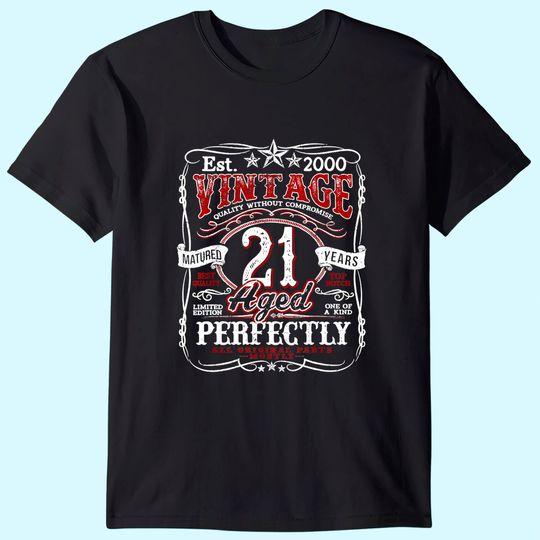 Vintage 21st Birthday 2000 Limited Edition Born In 2000 T Shirt