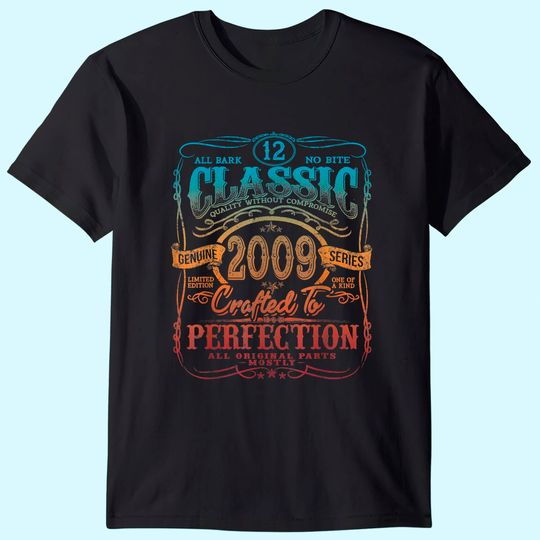 Vintage 2009 Limited Edition Gift 12th Birthday T-Shirt