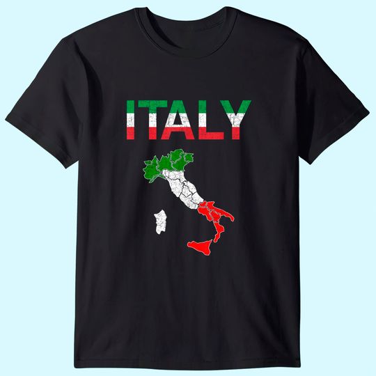 Italy Flag Vintage T Shirt