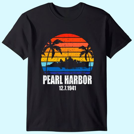 Vintage Pearl Harbor Sunset 80th Anniversary T-Shirt