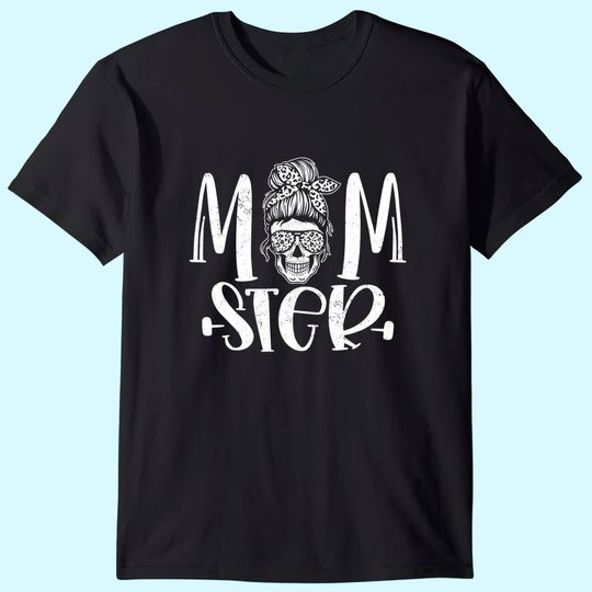 Momster Salty Skull Family Halloween Mom of Monsters T-Shirt