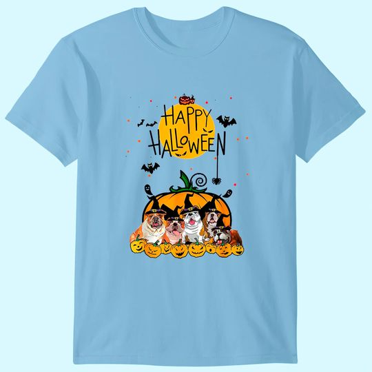 Bulldogs Happy Halloween Funny T-Shirt