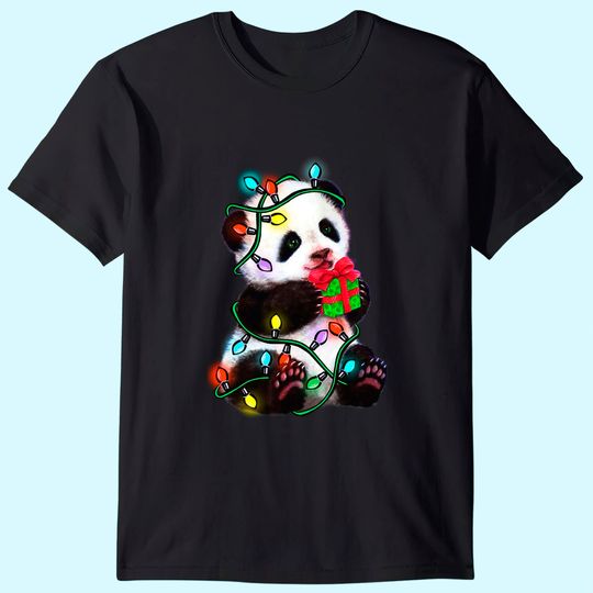 Panda Christmas Colors Vertical Poster T-Shirt