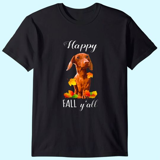 Funny Fall Yall Dachshund T-Shirt