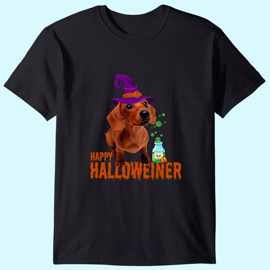 Funny Happy Halloweiner Cute Halloween Dog Lover Dachshund T-Shirt