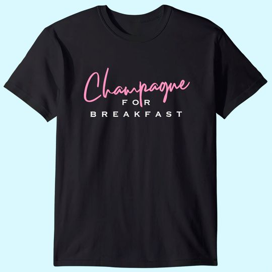 Womens Champagne for Breakfast V-Neck T-Shirt