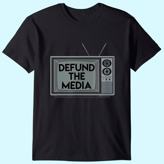 Defund The Media Retro Television T-Shirt