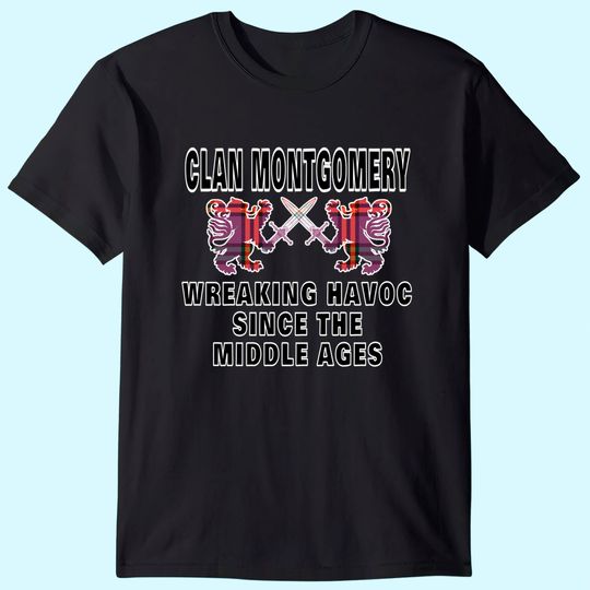Montgomery Scottish Tartan Scotland Family Clan Name T-Shirt