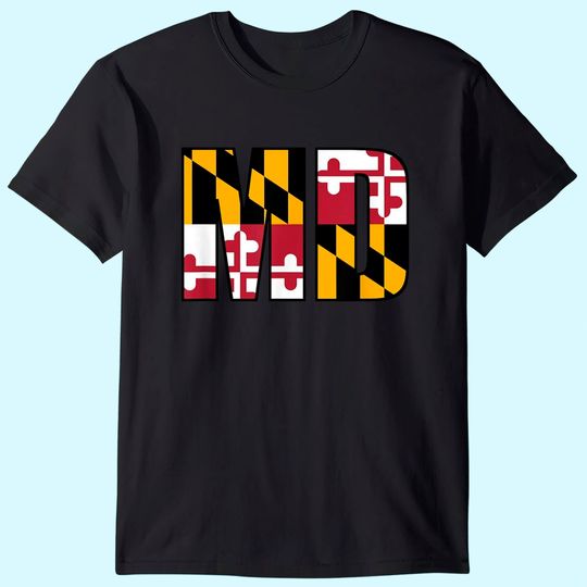 Maryland State Flag Md Baltimore Pride T Shirt