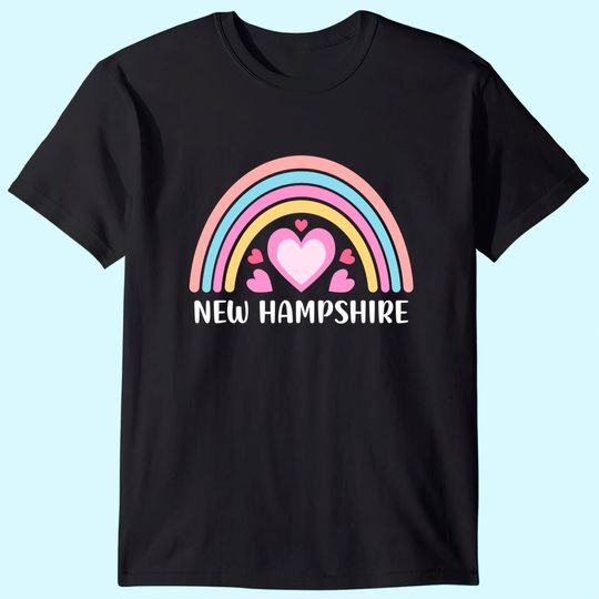 New Hampshire Rainbow Hearts T-Shirt